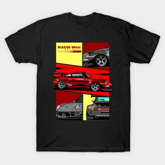 Rauh Welt Begriff Mix Red T-Shirt by aredie19